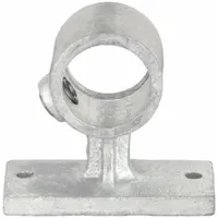 Structural Pipe Fitting: Rail Support, Closed Rail Support, 2 in For Pipe Size, Cast Iron, Gray