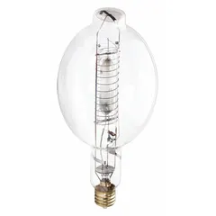 High-output HID lamp with BT56 bulb shape and Mogul Screw Base (EX39). Rated at 1000 watts with a color temperature of 3500K. Designed for vertical base up or vertical base up +/-15° operation. Suitable for industrial lighting in warehouses, factories, and outdoor areas.