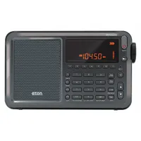 ETON Mini Shortwave Radio: AM/FM/LW/SW, Mineral Gray, LCD, Digital, VHF Aircraft Band, Leather Case (MPN NELITEEXECUTIVE)