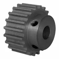 DAYTON Timing Pulley: Curvilinear, Fixed, For HTD Timing Belt Section, For 9 mm Belt Wd, 20 Teeth (MPN 20-5M09M6A8)