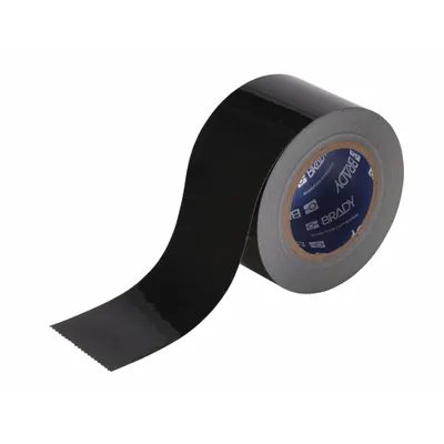 BRADY Floor Marking Tape: Gen Purpose, Solid, Black, 3 in x 100 ft, 8 mil Tape Thick - General Purpose Floor Marking Tape