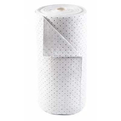 CONDOR Sorbent Roll: Polypropylene, White, 150 ft Roll Lg - Sorbent Rolls