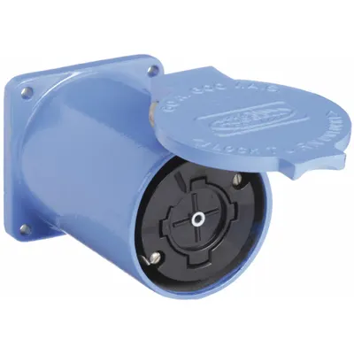 HUBBELL Locking Receptacle: Non-NEMA, Blue, 600V AC, 60 A Current Rating, 4 Poles - General Purpose Receptacles