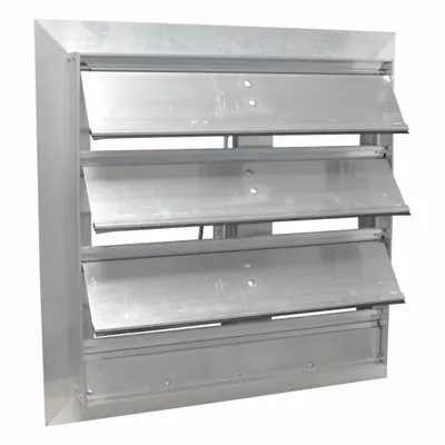 CANARM Motorized Damper: For 16 in Nominal Duct Dia, Single Panel, 16 in H, 16 in W - Motorized Wall-Mount Backdraft Dampers