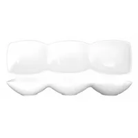ITI 3-Compartment Bowl: 25 oz Capacity, Porcelain, Bright White (MPN FA3-185)