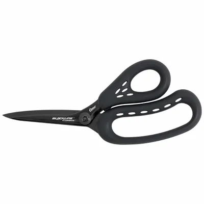 CLAUSS Shear: Right-Hand, 10 in Overall Lg, Partially Serrated, Titanium Bonded - Offset Plastic-Handle Scissors