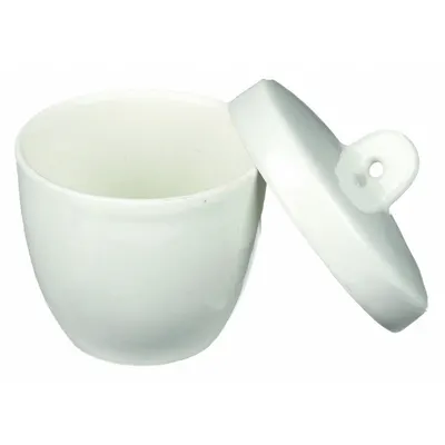 CHEMGLASS Crucible: 250 mL Capacity - mL, 88 mm Dia, 72 mm Overall Ht, Glazed - Crucibles