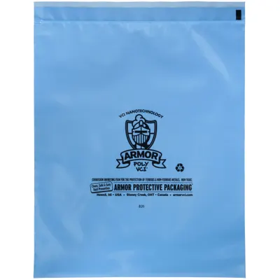 ARMOR POLY Reclosable Bag: 4 mil Thick, 6 in Wd, 8 in Lg, Hang Hole Not Included - VCI Reclosable Poly Bags