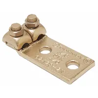 BURNDY Wire Connector: 3/0 AWG – 4/0 AWG Wire Sizes, 1/2 in Stud Size, Unplated Copper Lug Body (MPN Q2A282N)
