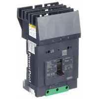 3-pole molded case circuit breaker rated 100 A at 277/480V AC with a maximum AIR rating of 25kA at 277/408V AC. Features fixed instantaneous trip, ABC phase connection, and aluminum mechanical lug terminal connection on the load end. Suitable for branch-circuit protection in industrial power distribution systems