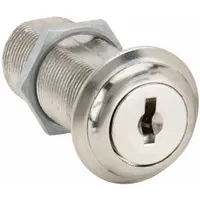 Cam Lock: Std Keyed Cam Lock, Keyed Alike, Zinc Die-Cast, Nickel, 1 1/2 in Straight Cam Lg (MPN C8060-C413A-14A)