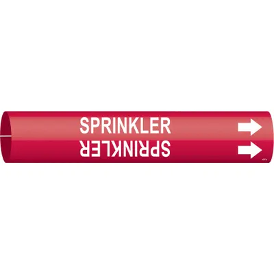 BRADY Sprinkler Snap-On Pipe Marker - Sprinkler Snap-On Pipe Markers