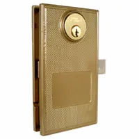 Lock: Swing Door Lock, Powder-Coated, Steel, Gold, (2) Keys/(4) Screws/Cylinder Lock/Lock Case (MPN H1031)