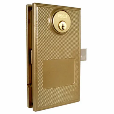 EZ WIRE Lock: Swing Door Lock, Powder-Coated, Steel, Gold - Door Locks & Latches for WireCrafters Wire Partitions
