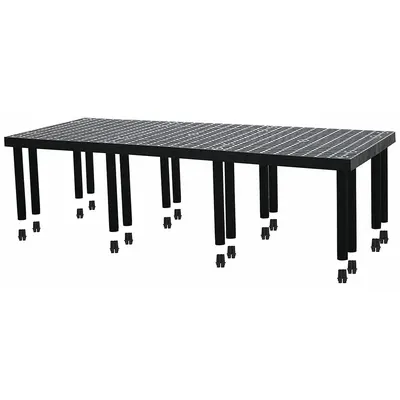 STRUCTURAL PLASTICS Plastic Shelving: 96 in x 36 in, 24 in Overall Ht - High-Durability Fixed Press-Fit Stationary Plastic Shelving