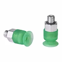 SCHMALZ Vacuum Pad Assembly: Flat, M5 Vacuum Port, 11 mm Pad Dia, Food Grade Silicone Rubber, Green (MPN 10.01.01.14248)