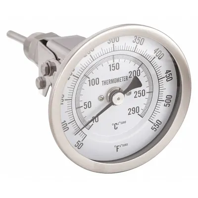 OEM Dial Thermometer: 50°F to 550°F /10°C to 290°C - Adjustable-Angle Thread-Mount Dial Thermometers