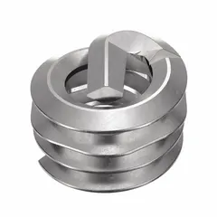 Free-running helical insert with tanged tang for easy installation. Made from 18-8 metal with dry film lubricant, tensile strength 200,000-250,000 psi. Used to repair or reinforce internal threads in metal components. Pack of 1,000.