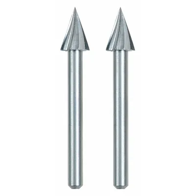 DREMEL Carving Bit: High Grade Steel, Arrow, 1/4 in Head Wd, 3/8 in Head Lg, 1/8 in Shank Dia - Carving & Engraving Bits for Rotary Tools