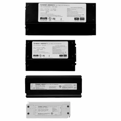 LED Dimmable Driver: 200 W Power Output, 120 to 277V AC, 24V DC, 10 1/4 in Lg - Tape & Linear Light Power Supplies