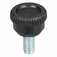 Hand Knob: Knurled, Plastic w/ Steel Thread, 1/4"-20 Thread, 0.5 in Thread Lg, 0.75 in Dia (MPN GN4C0500K2---21)