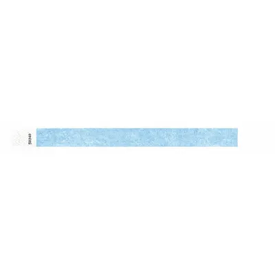 ID Wristband: No Legend, 10 in Overall Lg, 3/4 in Overall Wd, Tyvek, Blue - Security Wristbands