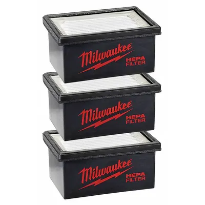 MILWAUKEE Cartridge Filter: Hammervac, 2306-20/2306-22/2712-22DE/2715-22DE, HEPA - Handheld Vacuum Filters