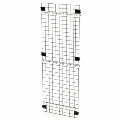 HUSKY RACK & WIRE Welded Wire Panel: 5 ft H x 2 ft W x 1 1/2 in D, Black - Husky Rack & Wire Quick-Assemble Woven-Wire Partition Components