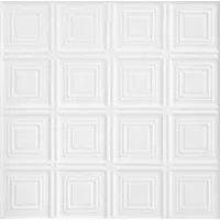 General-purpose mineral fiber ceiling tile from the Tincraft series, sized 24 in x 24 in with a Flush Tegular edge for 9/16 in grid systems. White finish, sag resistant, standard light reflectance (82% or less), and high recycled content (50% or more). Suitable for suspended ceilings in commercial interiors such as hospitality settings