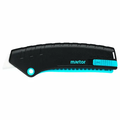 MARTOR Squeeze-grip safety knife, ceramic blade: 139 mm Overall Lg, Textured - Automatic Retracting Utility Knives