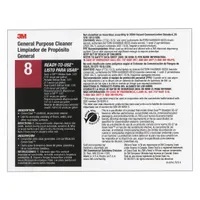 TOLCO Secondary Bottle Label: 11 in Ht, 8 1/2 in Wd, 3M Gen Purpose Cleaner 8, 12 PK (MPN 340408)