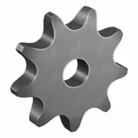 This TRITAN sprocket is designed for single-strand size 80 roller chains. It features 9 teeth and a pitch diameter of 2.924 inches, made from steel. The plain-bore hubless design allows custom boring to fit specific shaft sizes. Commonly used in conveyors, packaging machinery, and industrial power transmission systems