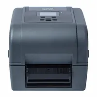 Direct thermal desktop printer with 4.25 in max print width and 6 in/sec print speed. Features peel-off dispensing for individual label removal and push-button controls. Wired Ethernet connectivity enables integration into networked labeling systems for shipping, barcode, and asset tracking applications