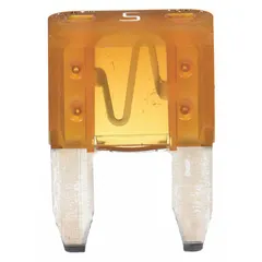 BUSSMANN ATM-5 is a 5 A, 32 V DC fast-acting automotive fuse from the ATM series. It features a standard profile and is non-indicating. Designed for overcurrent protection in vehicle electrical systems, it safeguards wiring and components from short circuits and overloads.