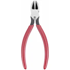 Straight, oval-jaw diagonal-cutting pliers with 7/8 in jaw length and 3/4 in jaw width. Overall length 6 1/8 in. Used for manually cutting copper cable and non-ferrous wire in general industrial maintenance, electrical work, and fabrication.