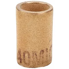 Particulate replacement filter element with 40-micron rating and bronze construction. Designed for compressed air systems to remove solid contaminants, protecting downstream pneumatic equipment.
