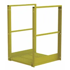 Steel bridge span with a 30-inch overall height and yellow finish. Used in industrial and warehouse settings to provide elevated walkways or crossings over obstacles for material handling and pedestrian access.