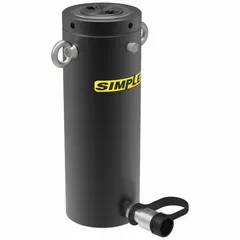 General purpose lock nut ram with 55 ton nominal capacity, 10 in stroke, and 10.99 sq in effective area. Mechanically holds load without continuous hydraulic pressure for lifting, pressing, and holding in industrial maintenance and construction.