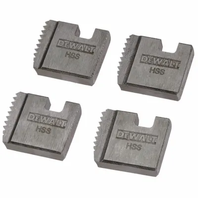 DEWALT Threading Machine Die Head Set: For DEWALT Handheld Heads, 3/4 in Pipe - Pipe Dies for Manual & Handheld Power Threaders