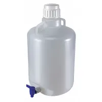 APPROVED VENDOR Carboy: 20 L, 5.28 gal, LDPE, 285 mm Body Dia, Spigot, 2 Handles, 1 Spigot (MPN 7270020)