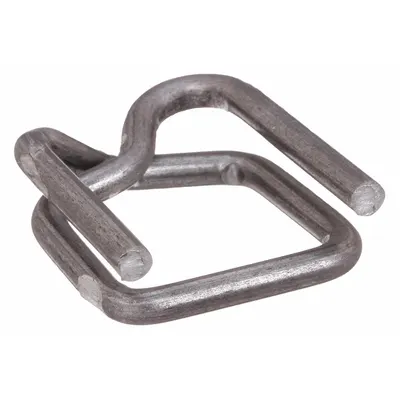 OEM Strapping Buckle: Buckles, Fits 3/4 in Strap Wd, 3/25 in Seal Thick, Steel - Buckles for Polypropylene Strapping