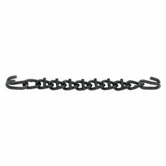 Steel replacement cross chain designed for buses and RVs. Features V-Bar ladder chain link and V-Bar chain link construction. Used for securing loads or providing traction in tire and brake maintenance applications.