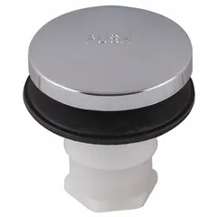 Bathtub Drain Stopper, Plastic, Silver, Toe-Touch, MPN 35229