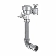Concealed back-spud manual flush valve for commercial toilet installations. Rated at 1.6 gallons per flush (gpf) with a 16-inch rough-in. Suitable for wall-mounted fixtures in high-traffic restrooms.