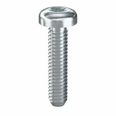 TAMPER-PRUF SCREW Machine Screw: #8-32 Thread Size, 3/4 in Lg, Steel, Zinc-Plated, Pan, Torx/Star - Pan Head Machine Screws