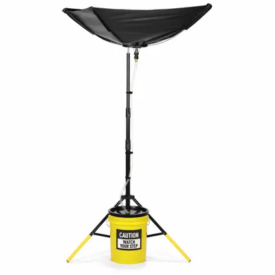 PIG Leak Diverter Tarp: 35 in Lg, 27 in Wd, Straps Leak Diverter Mounting, PVC - Under the Ceiling Leak Diverters
