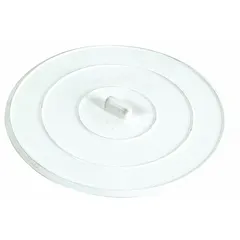 APPROVED VENDOR Drain Stopper, 5 in Overall Dia, Rubber, White, Push and Pull, MPN 30105