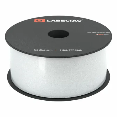 CREATIVE SAFETY SUPPLY LabelTac Pro Model Reflective Supply: 2 in x 75 ft, Vinyl, White (Gloss) - LabelTac Thermal Transfer Continuous Label Rolls