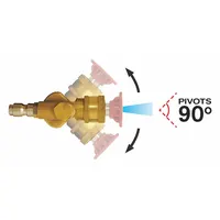 AR BLUE CLEAN Quick-Connect Coupler: 1/4 in (F)NPT, 1/4 in (F) x 1/4 in (M) Quick Connect (MPN AL-QC1/4PIVOT)