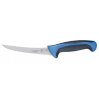 MERCER CUTLERY Boning Knife: Curved, 6 in Overall Lg, Steel Blade, Santoprene/Polypropylene Handle (MPN M23820BL)